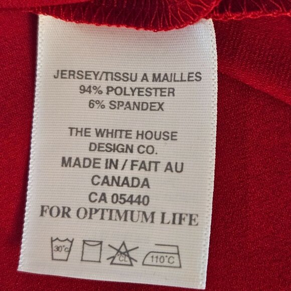 Sympli Red Twist Cut Out Neck Top Sz 10 Stretch 3/4 Sleeve Colorful Professional - Picture 8 of 11